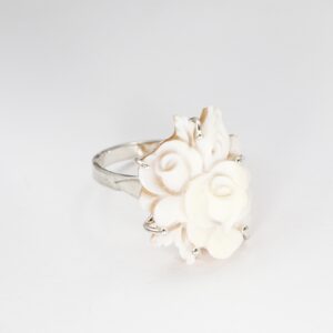 ANELLO ROSA SARDONICA 20 MM ARGENTO-2575