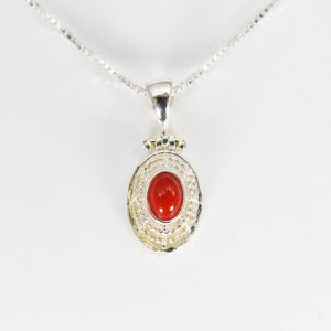 CIONDOLO CORALLO ARGENTO-2878